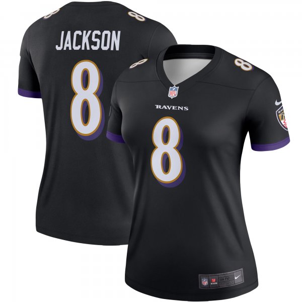 Women's Baltimore Ravens Lamar Jackson Nike Black Legend Team Jersey