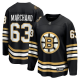 Men's Boston Bruins #63 Brad Marchand 100th Anniversary Home Breakaway Black Jersey