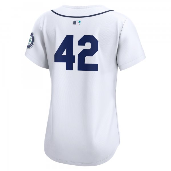 Women's Seattle Mariners  Nike White 2024 Jackie Robinson Day Home Limited Jersey