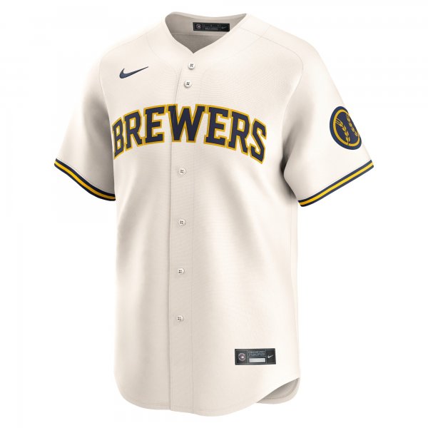 Youth Milwaukee Brewers Nike Cream Home Limited Jersey