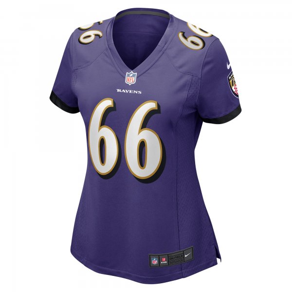 Women's Baltimore Ravens Ben Cleveland Nike Purple Game Jersey