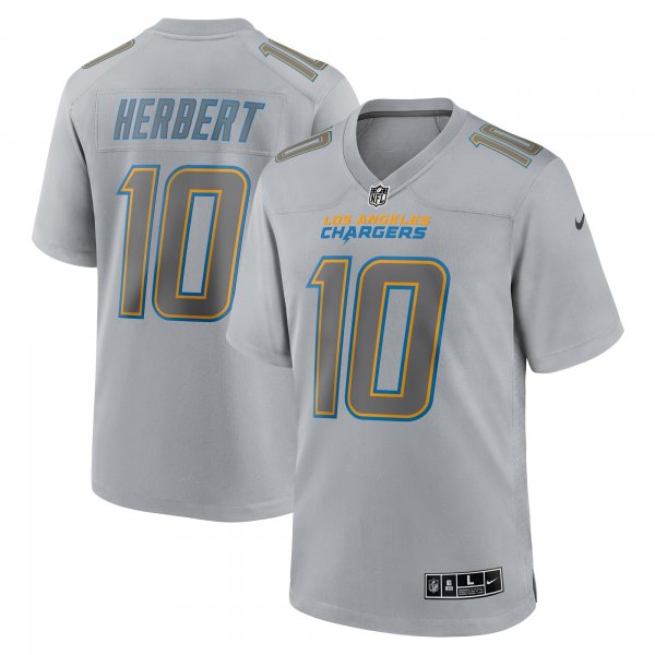 Men's Los Angeles Chargers Justin Herbert Nike Gray Atmosphere Fashion Game Jersey