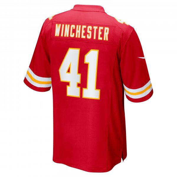 Men's Kansas City Chiefs James Winchester Nike Red Game Jersey