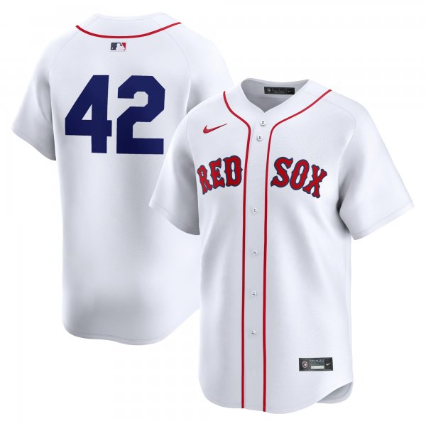 Men's Boston Red Sox  Nike White 2024 Jackie Robinson Day Home Limited Jersey