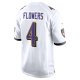 Men's Baltimore Ravens Zay Flowers Nike  White  Game Jersey