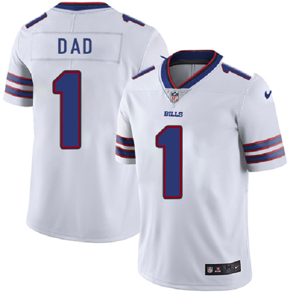 Men's Nike Buffalo Bills #1 Dad White Vapor Untouchable #1 Dad Limited NFL Jersey