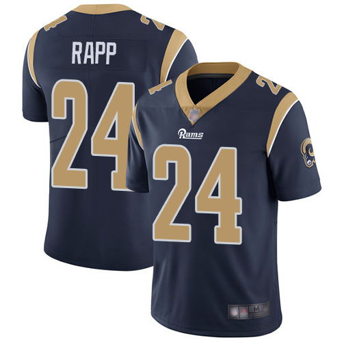 Los Angeles Rams #24 Taylor Rapp Navy Blue Team Color Men's Stitched NFL Vapor Untouchable Limited Jersey