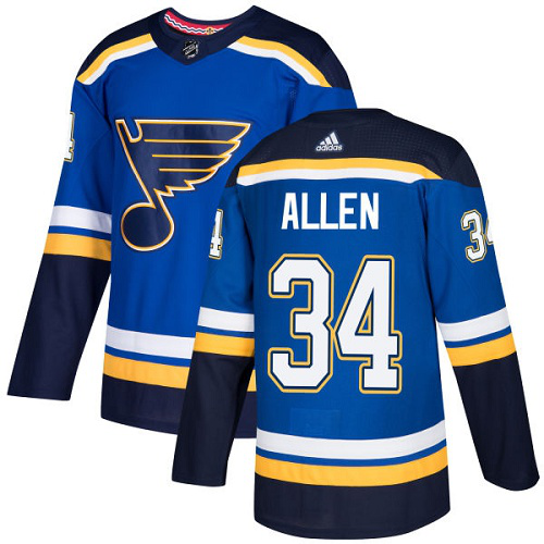 Adidas St. Louis Blues #34 Jake Allen Blue Home Stitched NHL Jersey