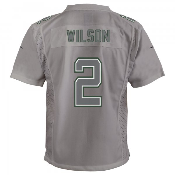 Youth New York Jets Zach Wilson Nike Gray Atmosphere Game Jersey