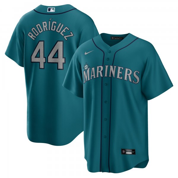 Men's Seattle Mariners Julio Rodriguez Nike Aqua Official Replica Player Jersey