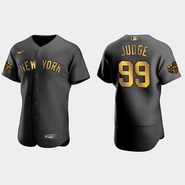 Men's New York Yankees #99 Aaron Judge 2022 MLB All-Star Game Flex Base Jersey - Black