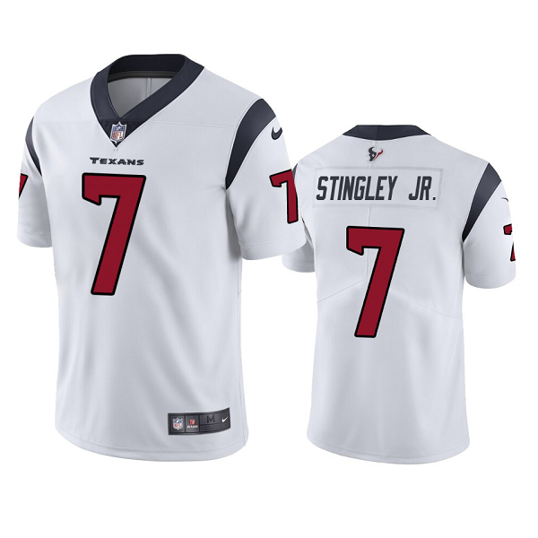 Men's Houston Texans Derek Stingley Jr. White 2022 NFL New Draft Vapor Limited Jersey