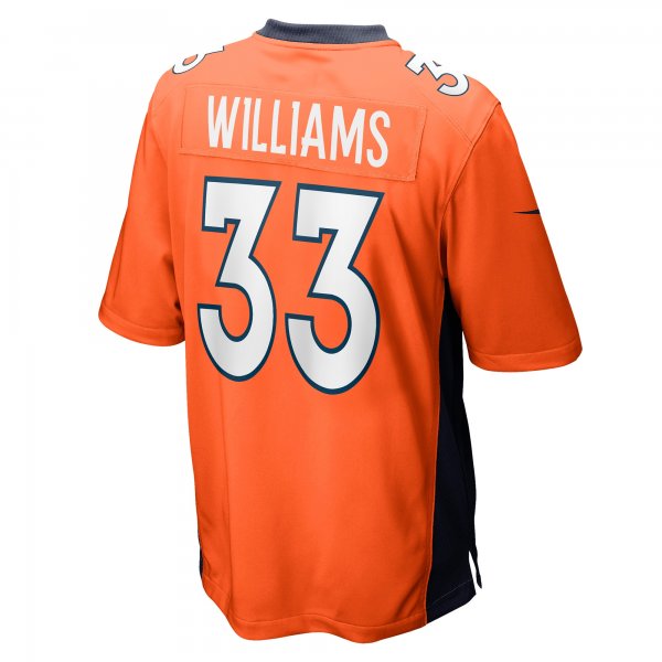 Men's Denver Broncos Javonte Williams Nike Orange Player Game Jersey