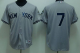 New York Yankees #7 Mickey Mantle Stitched Grey MLB Jersey