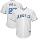 Los Angeles Angels #27 Mike Trout 2017 Father's Day White Jersey