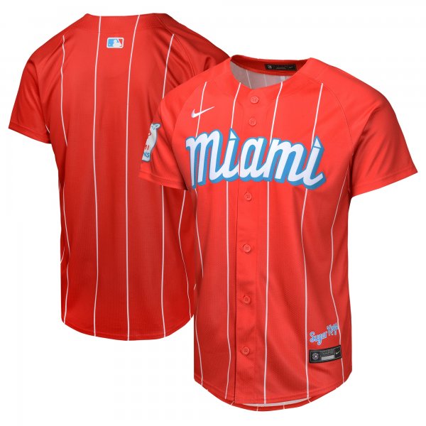 Youth Miami Marlins  Nike Red City Connect Limited Jersey