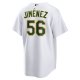 Men's Oakland Athletics Dany JimÃÂ©nez Nike White Home  Replica Player Jersey