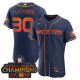 Men's Houston Astros #30 Kyle Tucker 2023 Space City Champions Flex Base Navy Jersey