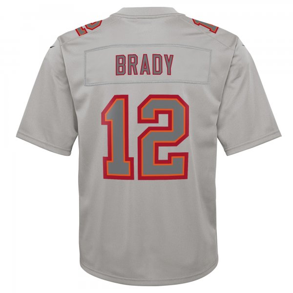 Youth Tampa Bay Buccaneers Tom Brady Nike Gray Atmosphere Game Jersey