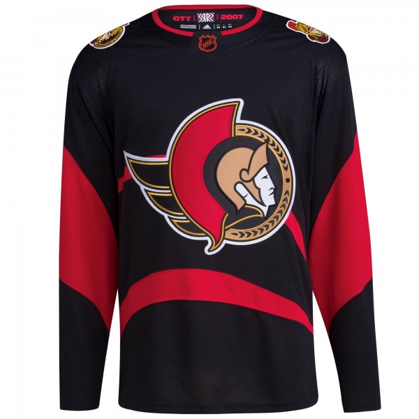 Men's Ottawa Senators adidas Black Reverse Retro 2.0 Blank Jersey