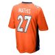 Men's Denver Broncos Damarri Mathis Nike Orange Game Player Jersey