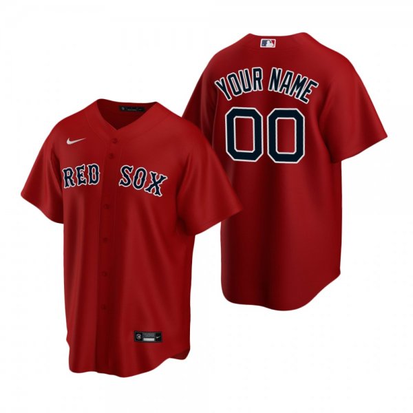 Boston Red Sox Custom Men's Nike Red Alternate Jersey