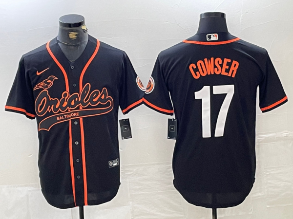 Men's Baltimore Orioles #17 Colton Cowser Black Baseball Jersey