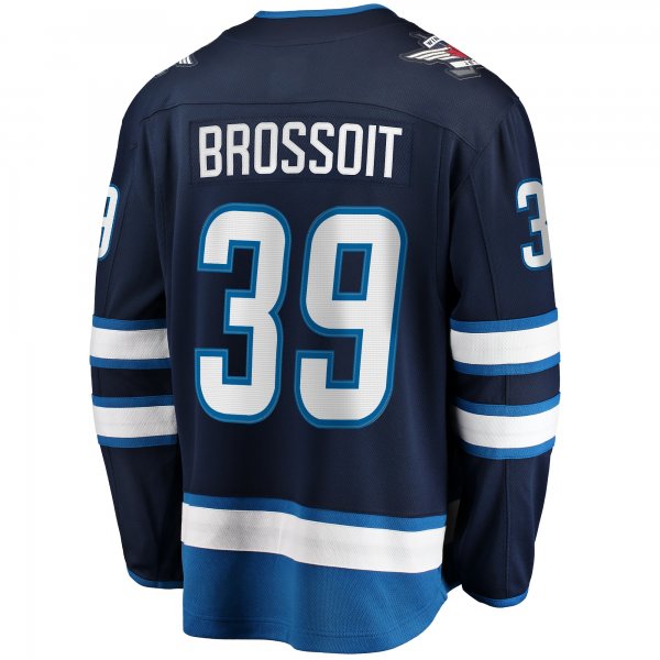 Men's Winnipeg Jets Laurent Brossoit Fanatics Navy Home Premier Breakaway Player Jersey