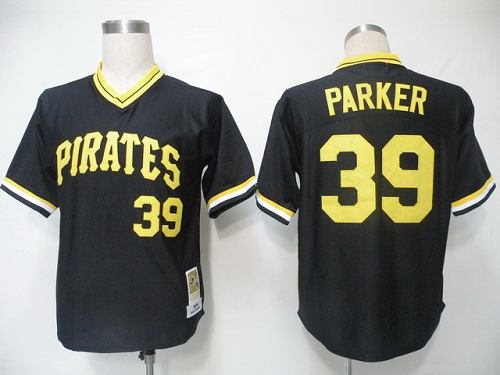 Mitchell And Ness Pittsburgh Pirates #39 Dave Parker Black Throwback Stitched MLB Jersey