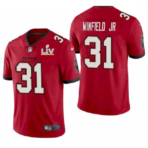 Men's Tampa Bay Buccaneers Antoine Winfield Jr Red 2021 Super Bowl LV Jersey