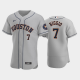 Men's Houston Astros #7 Craig Biggio 2020 Road Gray Flex Base MLB Jersey