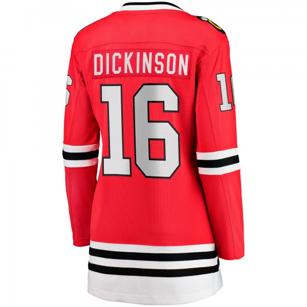 Women's Chicago Blackhawks Jason Dickinson Fanatics Red Home Breakaway Player Jersey