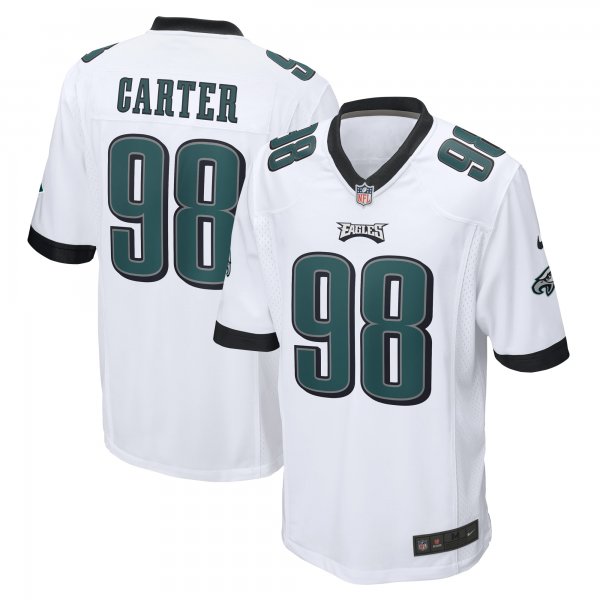 Men's Philadelphia Eagles Jalen Carter Nike  White  Game Jersey