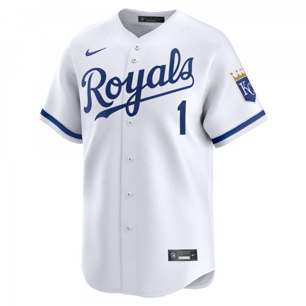 Men's Kansas City Royals Nike White #1 Dad Home Limited Jersey