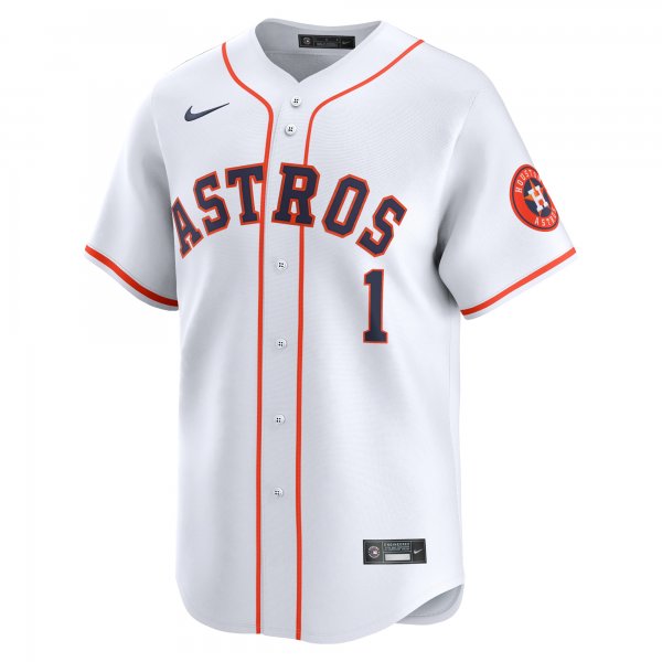 Men's Houston Astros Nike White #1 Dad Home Limited Jersey