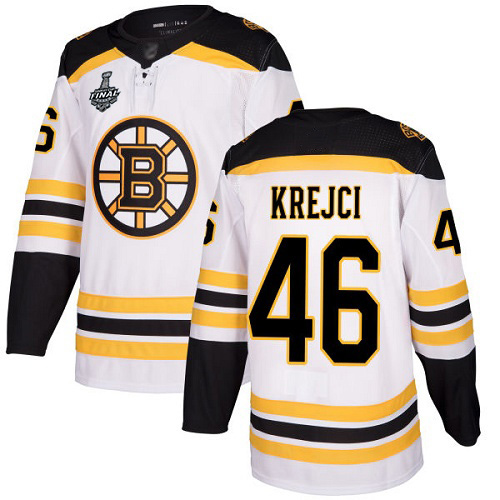 Boston Bruins #46 David Krejci White Road Stanley Cup Final Bound Stitched Adidas NHL Jersey