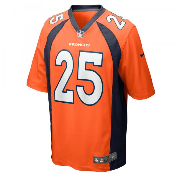 Men's Denver Broncos Samaje Perine Nike Orange Game Player Jersey