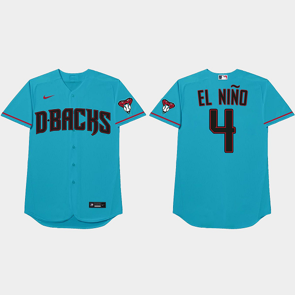 Ketel Marte Nickname Diamondbacks 2021 Players Weekend El Nino Blue Men's Jersey