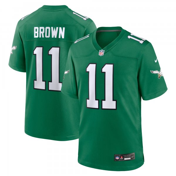 Men's Philadelphia Eagles A.J. Brown Nike Kelly Green Alternate Game Player Jersey