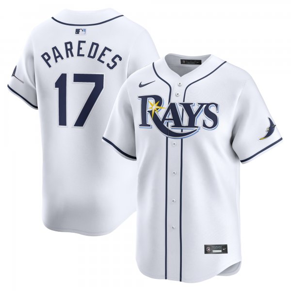 Men's Tampa Bay Rays Isaac Paredes Nike White Home Limited Player Jersey