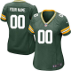 Nike Green Bay Packers Customized Green Stitched Elite Women's NFL Jersey