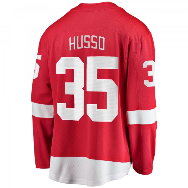 Men's Detroit Red Wings Ville Husso Fanatics Red Home Breakaway Player Jersey