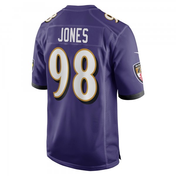 Men's Baltimore Ravens Travis Jones Nike Purple Player Game Jersey