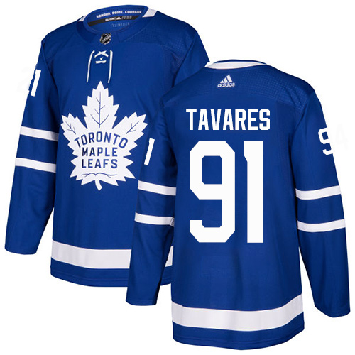 Adidas Toronto Maple Leafs #91 John Tavares Blue Home Stitched NHL Jersey