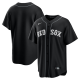 Men's Boston Red Sox Nike Black/White Official Cool Base Jersey