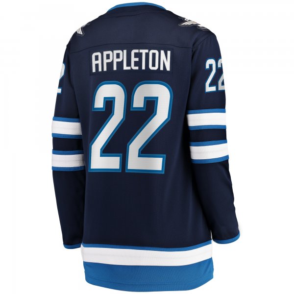 Women's Winnipeg Jets Mason Appleton Fanatics Navy Home Breakaway Jersey