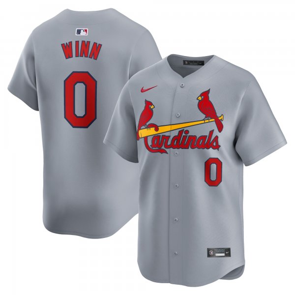 Men's St. Louis Cardinals Masyn Winn Nike Gray Away Limited Player Jersey