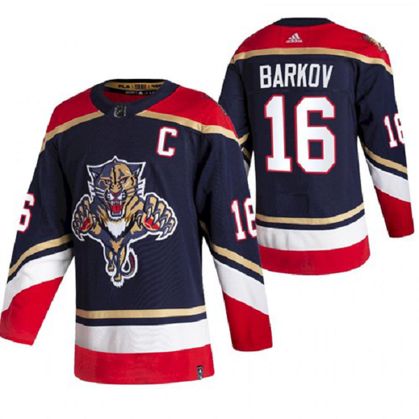 Men's Florida Panthers Aleksander Barkov 2021 Reverse Retro Navy Jersey