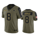 Dallas Cowboys Troy Aikman Olive 2021 Salute To Service Men's Limited NFL Jersey