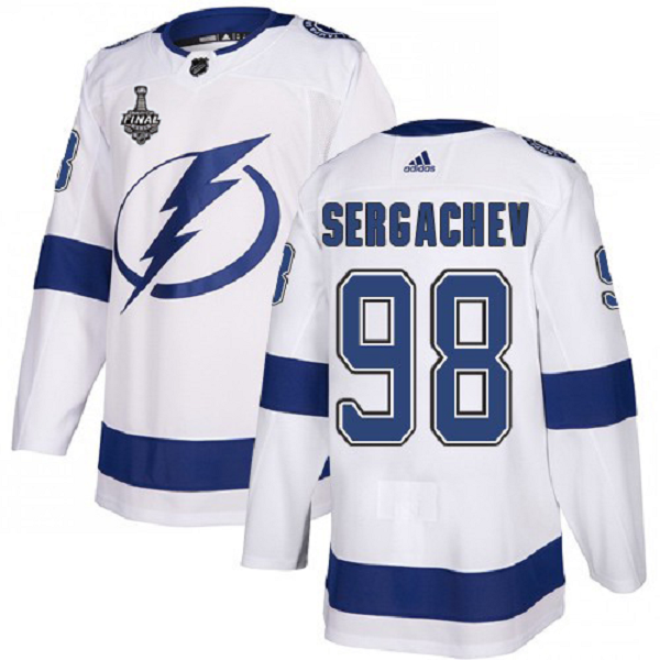 Adidas Lightning #98 Mikhail Sergachev White Road 2020 Stanley Cup Final Stitched NHL Jersey